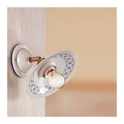 Applique orientable en céramique rustique de campagne - Ø 21 cm
