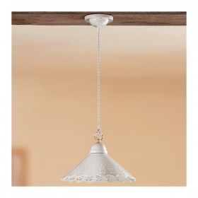 Araña de cerámica perforada rústica lisa plana - Ø 30 cm