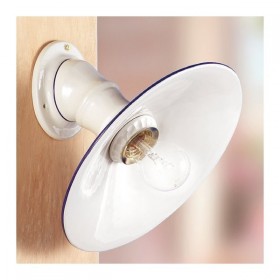 Applikations-Wandleuchte aus rustikaler Country-Retro-Keramik – Ø 28 cm