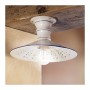 Retro country rustic perforated ceramic ceiling lamp - Ø 28 cm