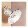 Applikations-Wandleuchte aus plissierter Keramik im rustikalen Landhaus-Retro-Stil – Ø 21 cm