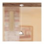 Lustre en céramique avec plaque perforée et décoration champêtre rustique - Ø 14 cm