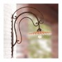 Applique lampada da parete in ferro battuto con piatto in cotto plissettato decorato rustico country - Ø 28 cm