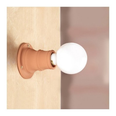 Aplique de pared rústico retro de terracota - h. 10 centímetros
