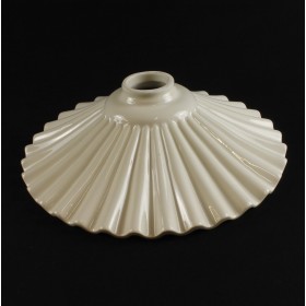 _MG_6866 - Abat-jour plat ondulé en céramique pour lustre campagnard rustique classique - DIVERSES TAILLES