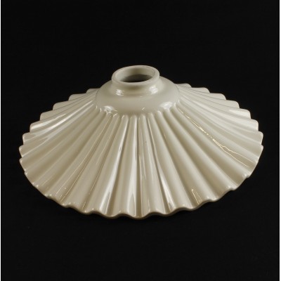 _MG_6866 - Abat-jour plat ondulé en céramique pour lustre campagnard rustique classique - DIVERSES TAILLES