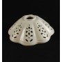 Perforated ceramic plate for chandelier