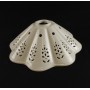 Perforated ceramic plate for chandelier