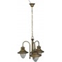 Rustic vintage country style chandelier with 3 lights in brass
