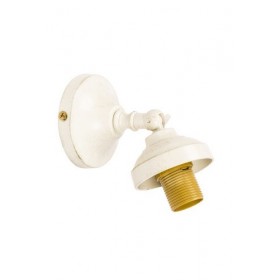 Applique ottone bianco laccato faretto da parete
