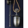 Wall lamp with counterweight slider in rustic vintage retro style brass