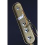 Wall lamp with counterweight slider in rustic vintage retro style brass