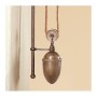 Wall lamp with counterweight slider in rustic vintage retro style brass