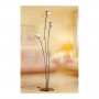 3-light wrought iron floor lamp with perforated and decorated plates in rustic vintage style - h 183 cm