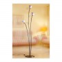 3-light wrought iron floor lamp with rustic vintage style decorated plates - h 183 cm
