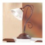 Tischlampe aus Schmiedeeisen mit Retro-Country-Spaghetti-Keramikplatte – Ø 14 cm