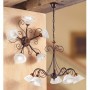 Aplique de pared con 5 luces en hierro forjado con plato de espagueti de estilo retro y country - Ø 60 cm