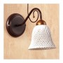 Applique wall lamp with retro country spaghetti bell ceramic diffuser - Ø 14 cm
