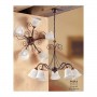Applique lampada da parete a 5 luci con piatto a campanella a spaghetto stile retrò e country – Ø 60 cm