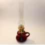 Oil lamp with handle (transparent, red)
