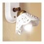 Applique wall lamp with 2 lights in perforated ceramic in rustic country style - Ø 14 cm