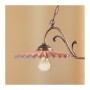 2-light brass rocker lamp with retro pleated terracotta plates – Ø 80 cm
