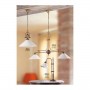 Lámpara basculante de latón de 2 luces con placas de cerámica perforadas estilo retro country - Ø 108 cm