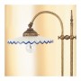 Tischlampe aus Messing und Lampenschirm aus Keramik im Retro-Landhausstil – H 58 cm
