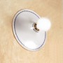 Applique wall lamp in ceramic with rustic retro decorated plate - Ø cm.30