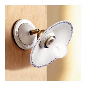 Applique en céramique avec plaque rustique décorée rétro - Ø 21 cm