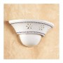 Applique lampada da parete in ceramica con paralume lavorato e decorato rustica country retrò – Ø cm.30