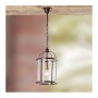 Lampada a sospensione in ferro con paralume in vetro stile rustico vintage – Ø cm 20