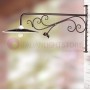 Aplique de exterior de hierro con placa tulipa de hierro esmaltado vintage rústico - profundidad. cm. 100