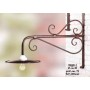 Outdoor iron wall light with rustic retro enamelled iron lampshade plate - depth. cm. 70