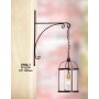 Lámpara de pared suspendida de hierro con pantalla de cristal de estilo rústico vintage - Ø 20 cm