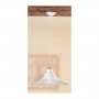 Lustre vintage plat ondulé en céramique décoré rétro - Ø 20 cm