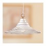 Lustre vintage plat ondulé en céramique décoré rétro - Ø 30 cm