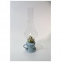 Oil lamp with blue handle