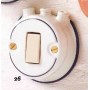 Interruttore in ceramica a pulsante con pipe decorato a mano
