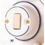 Interruttore a pulsante in ceramica dipinto a mano
