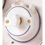 Interruttore in ceramica a farfalla con 3 uscite dipinto a mano