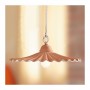 Pleated terracotta chandelier with rustic counterweight - Ø 43 cm