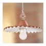 Rustic country flat pleated terracotta chandelier - Ø 28 cm