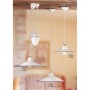Lustre plat lisse en céramique de style campagne rustique vintage - Ø 43 cm