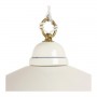 Smooth flat ceramic chandelier with decorated rustic country edges - Ø 43 cm