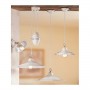 Lustre plat en céramique lisse aux bords champêtres décorés - Ø 43 cm