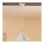 Flat smooth rustic perforated ceramic chandelier - Ø 30 cm