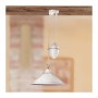 Ceramic sliding chandelier with counterweight and smooth plate with perforated and decorated edge - Ø 40 cm