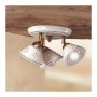 Rustic perforated and decorated ceiling light with 3 lights - Ø 23 cm