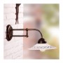 Applique lampada da parete in ferro battuto con piatto in ceramica decorato rustico country - Ø 21 cm
